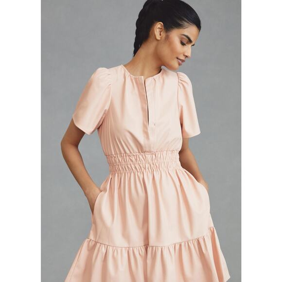 The Somerset Mini Dress: Faux Leather Edition Size Medium light Blush - Picture 2 of 8